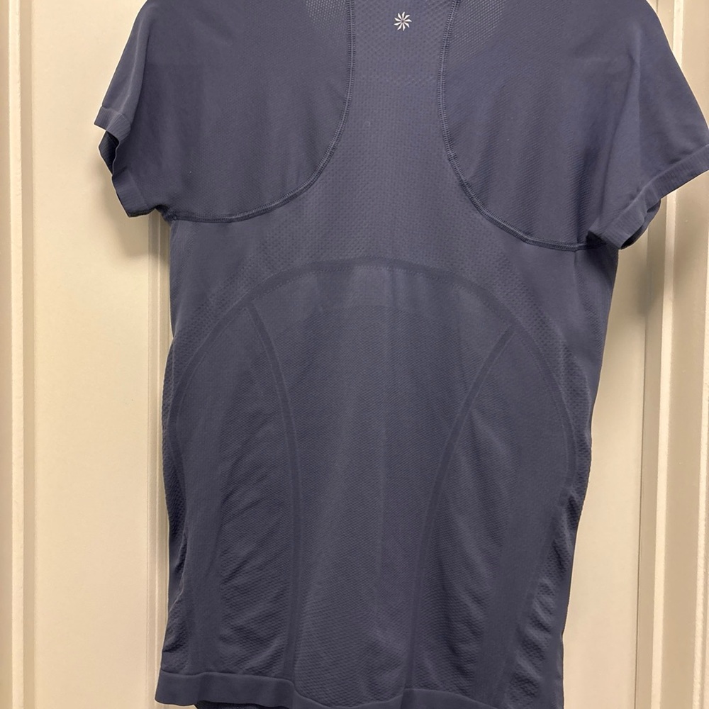 Athleta blue/gray cap sleeve t-shirt - Picture 5 of 7